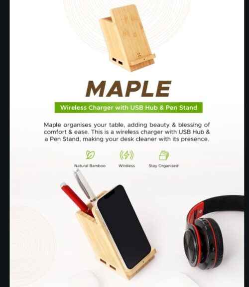 Wireless Charger with Usb Hub & Pen Stand
