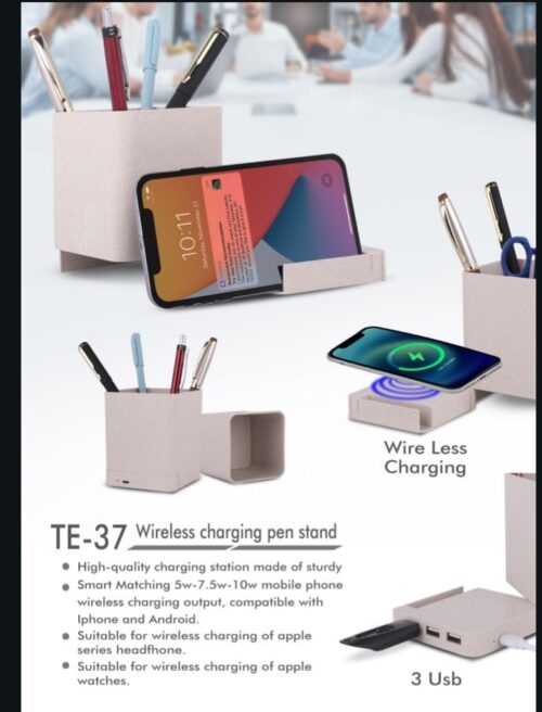 Wireless charging pen stand