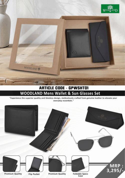 Woodland Mens Wallet & Sun Glasses Set