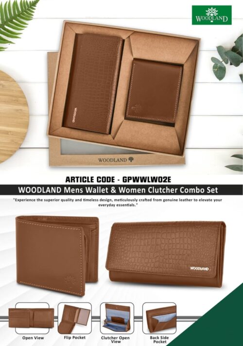 Woodland Mens Wallet and Clutcher Set