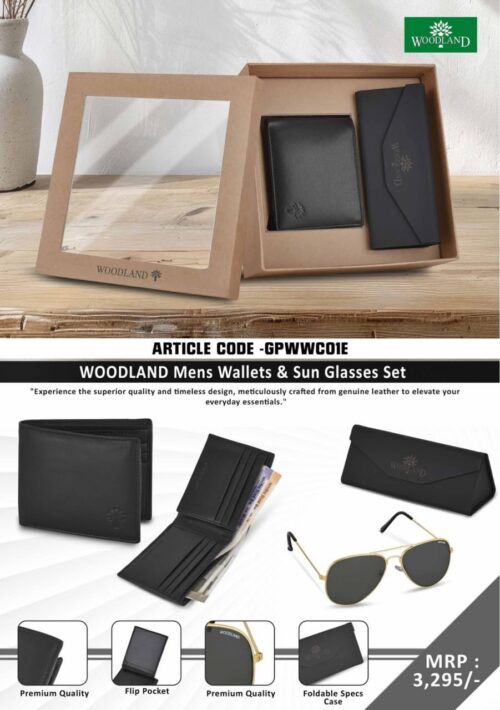 Woodland Mens Wallet and Sub Glasses Set