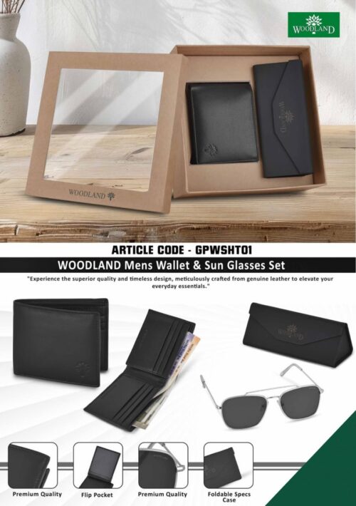 Woodland Mens Wallet and Sub Glasses Set